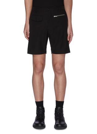 Main View - Click To Enlarge - THE WORLD IS YOUR OYSTER - Zip detail elastic waist shorts