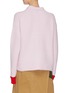Back View - Click To Enlarge - SHORT SENTENCE - Colourblock cuff alpaca wool blend sweater