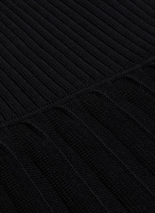 Detail View - Click To Enlarge - SHORT SENTENCE - Contrast sash tie open back knit dress