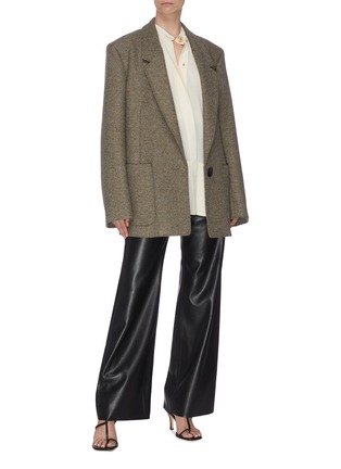 Figure View - Click To Enlarge - PROENZA SCHOULER - Sash tie waist crepe blouse