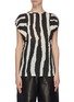 Main View - Click To Enlarge - PROENZA SCHOULER - Zebra stripe print puff sleeve T-shirt