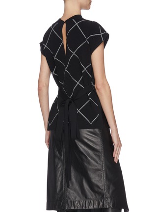 Back View - Click To Enlarge - PROENZA SCHOULER - Windowpane check wrap top