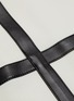 Detail View - Click To Enlarge - PROENZA SCHOULER - Windowpane check leather trim dress
