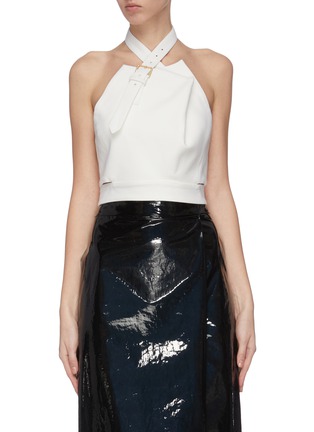 Main View - Click To Enlarge - PROENZA SCHOULER - Halter strap origami fold sleeveless top