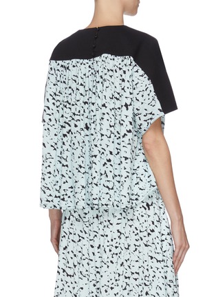 Back View - Click To Enlarge - PROENZA SCHOULER - Abstract leopard print crepe top