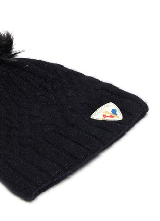 Detail View - Click To Enlarge - ROSSIGNOL - Cable knit angora wool pom pom beanie pack