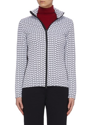 Main View - Click To Enlarge - ROSSIGNOL - 'Hiver' allover print stand collar full zip layer