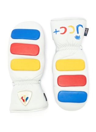 Main View - Click To Enlarge - ROSSIGNOL - x JCC colourblock paneled leather mittens