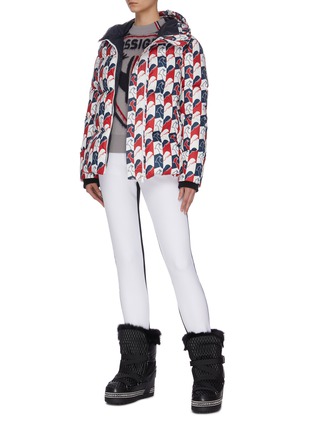 Figure View - Click To Enlarge - ROSSIGNOL - 'Abscisse' rooster print hooded puffer jacket