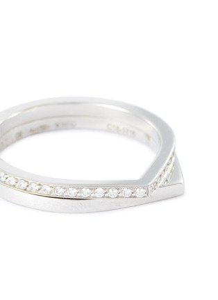 Detail View - Click To Enlarge - REPOSSI - 'Antifer' diamond 18k white gold two row ring