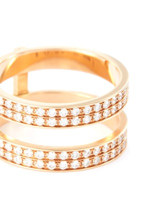 Detail View - Click To Enlarge - REPOSSI - 'Berbère' diamond 18k rose gold two row ring