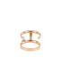 Main View - Click To Enlarge - REPOSSI - 'Serti sur Vide' diamond 18k rose gold two row ring
