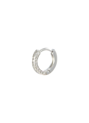 Main View - Click To Enlarge - REPOSSI - 'Berbère' diamond 18k white gold mini single hoop earring