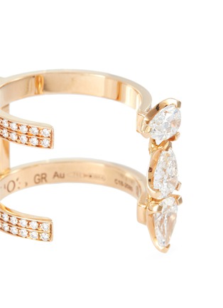 Detail View - Click To Enlarge - REPOSSI - 'Serti sur Vide' diamond 18k rose gold two row ring