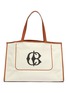 Main View - Click To Enlarge - CONNOLLY - Leather trim canvas beach tote