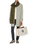 Figure View - Click To Enlarge - CONNOLLY - Leather trim canvas beach tote