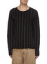Main View - Click To Enlarge - UMA WANG - Chalk stripe reversible sweater