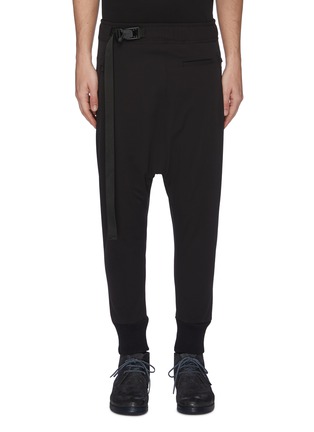 Main View - Click To Enlarge - THE VIRIDI-ANNE - Buckle belted jogging pants