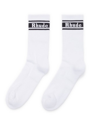 Main View - Click To Enlarge - RHUDE - Logo stripe socks