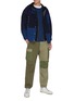 Figure View - Click To Enlarge - FDMTL - 'Coach' Sashiko rinse patchwork jacket