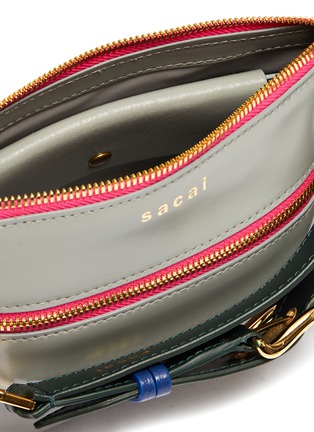 Detail View - Click To Enlarge - SACAI - 'Trapezoid' colourblock pouch