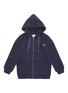 Main View - Click To Enlarge - WANDER & WONDER - Logo embroidered kids hooded jacket
