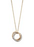 Main View - Click To Enlarge - JOHN HARDY - Bamboo' diamond 18k yellow gold interlink ring pendant necklace
