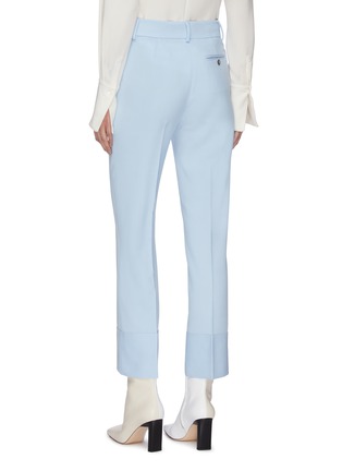 Back View - Click To Enlarge - CÉDRIC CHARLIER - Folded hem suiting pants