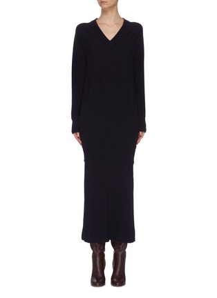 Main View - Click To Enlarge - CÉDRIC CHARLIER - Button detail knit dress