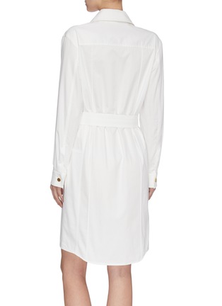 Back View - Click To Enlarge - CÉDRIC CHARLIER - Belted Shirt Dress