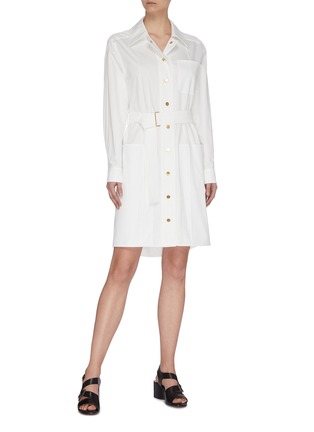 Figure View - Click To Enlarge - CÉDRIC CHARLIER - Belted Shirt Dress