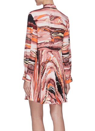 Back View - Click To Enlarge - CÉDRIC CHARLIER - Abstract Print Flare Dress