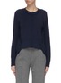 Main View - Click To Enlarge - CÉDRIC CHARLIER - A-line frayed hem sweater