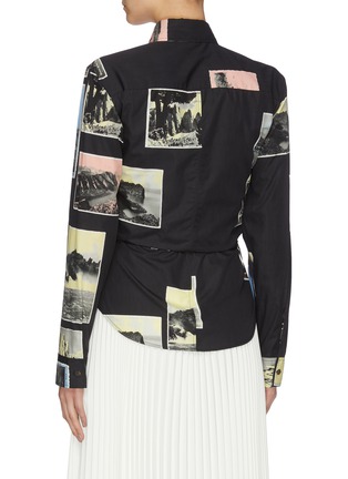 Back View - Click To Enlarge - CÉDRIC CHARLIER - Belted print shirt