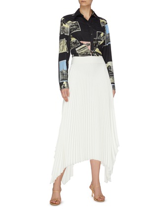 Figure View - Click To Enlarge - CÉDRIC CHARLIER - Belted print shirt