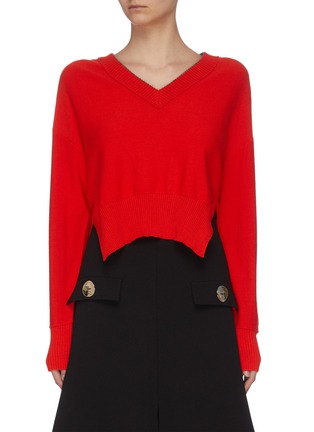 Main View - Click To Enlarge - CÉDRIC CHARLIER - Slit hem knit top