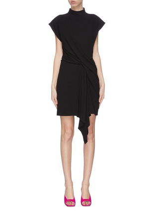 Main View - Click To Enlarge - NINA RICCI - Asymmetric drape sleeveless wrap around dress