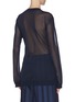 Back View - Click To Enlarge - NINA RICCI - Geometric panelled tie waist top