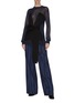 Figure View - Click To Enlarge - NINA RICCI - Geometric panelled tie waist top