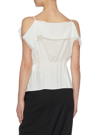 Back View - Click To Enlarge - NINA RICCI - Fluid drape pintuck panel cinched top