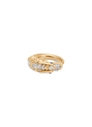 Detail View - Click To Enlarge - JOHN HARDY - 'Legends Naga' diamond sapphire 18k gold ring