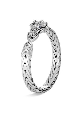 Main View - Click To Enlarge - JOHN HARDY - 'Legends Naga' diamond sapphire silver medium bracelet