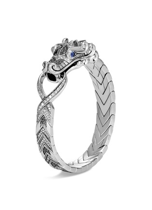 Main View - Click To Enlarge - JOHN HARDY - 'Legends Naga' diamond sapphire spinel silver medium bracelet