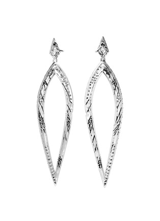 Detail View - Click To Enlarge - JOHN HARDY - 'Lahar' diamond silver drop earrings