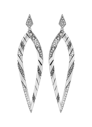 Main View - Click To Enlarge - JOHN HARDY - 'Lahar' diamond silver drop earrings