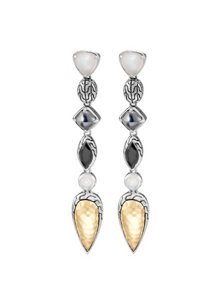 Main View - Click To Enlarge - JOHN HARDY - 'Classic Chain' mix gemstone 18k gold silver earrings