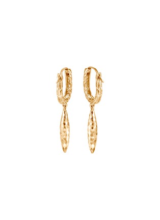 Detail View - Click To Enlarge - JOHN HARDY - 'Classic Chain' diamond 18k gold hoop drop earrings