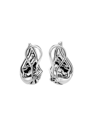 Detail View - Click To Enlarge - JOHN HARDY - 'Lahar' diamond silver drop earrings