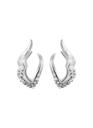 Main View - Click To Enlarge - JOHN HARDY - 'Lahar' diamond silver earrings