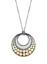 Detail View - Click To Enlarge - JOHN HARDY - 'Dot' 18k gold silver hoop pendant necklace